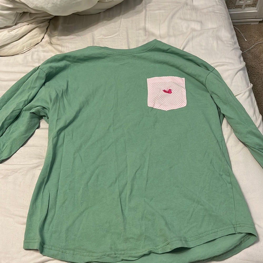 Southern marsh tshirt with seersucker detail